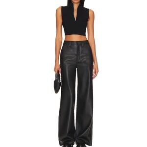 Pistola Lana Trouser Tailored High Rise Ultra Wide Leg in Slate Black Size: 31